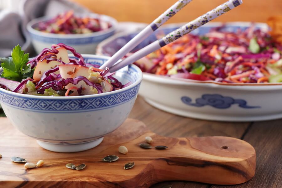 Crunchy Cabbage Salad Recipe-Crunchy Red Cabbage Salad-How to Make Red Cabbage Salad