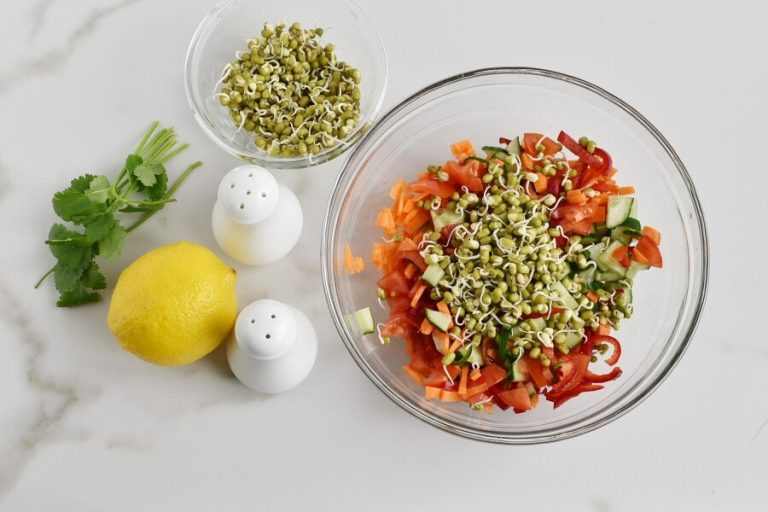 Step 5 - Crunchy Munchy Sprouts Salad in Cabbage Cups