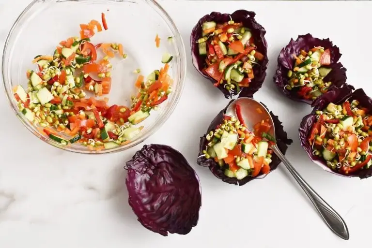 Step 6 - Crunchy Munchy Sprouts Salad in Cabbage Cups