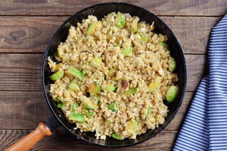 Step 5 - Fried Millet with Brussels Sprouts