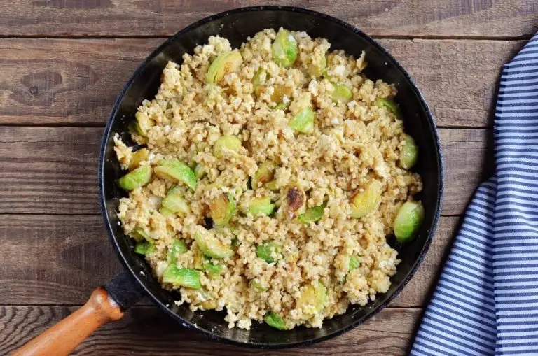 Step 5 - Fried Millet with Brussels Sprouts
