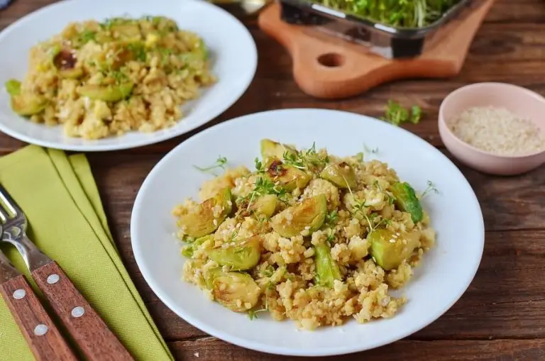 Step 6 - Fried Millet with Brussels Sprouts