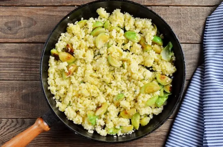Step 4 - Fried Millet with Brussels Sprouts