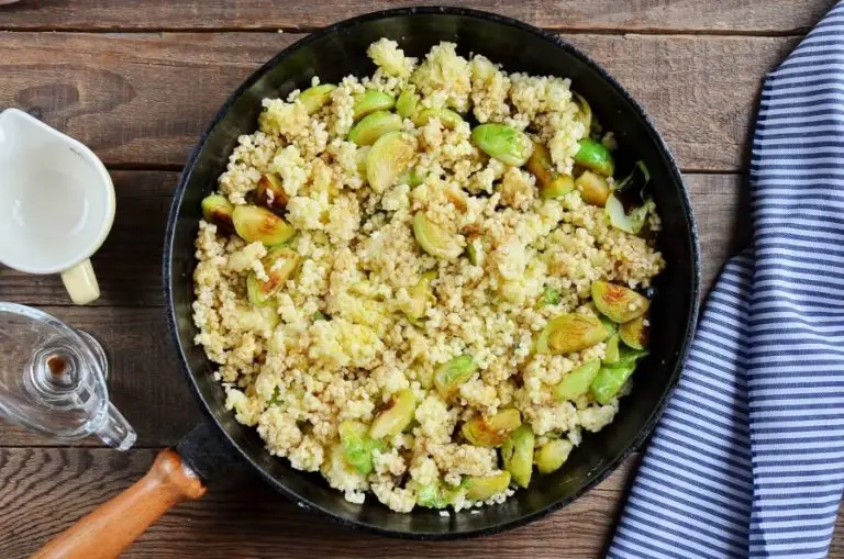 Step 4 - Fried Millet with Brussels Sprouts