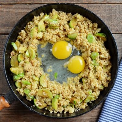 Fried Millet with Brussels Sprouts recipe - step 5