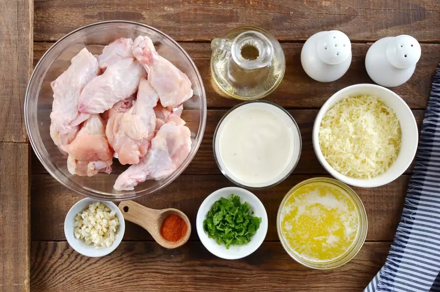 Ingredients for Garlic-Parmesan Wings