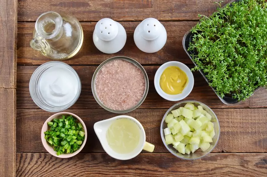 Ingredients for Greek Yogurt Tuna Salad