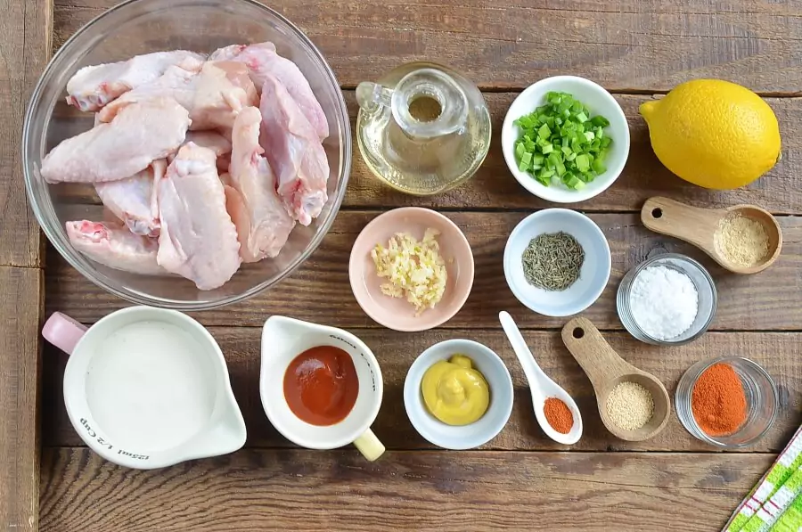 Ingredients for Grilled Chicken Wings