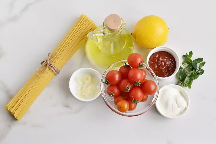 Ingredients for Harissa Spaghetti
