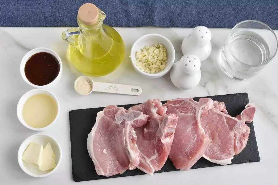 Ingredients for Honey Garlic Pork Chops