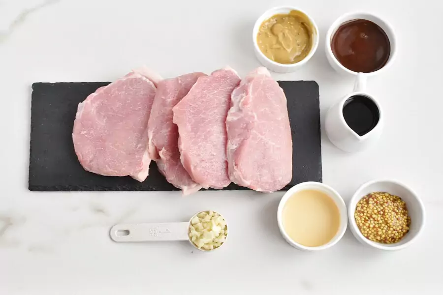 Ingredients for Honey Mustard Grilled Pork Chops