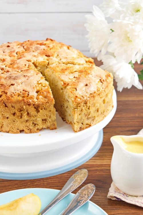 Irish Apple Cake with Custard Sauce
