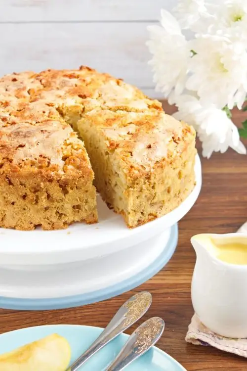 Irish Apple Cake with Custard Sauce