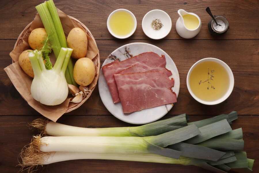 Ingridiens for Leek and Fennel Soup