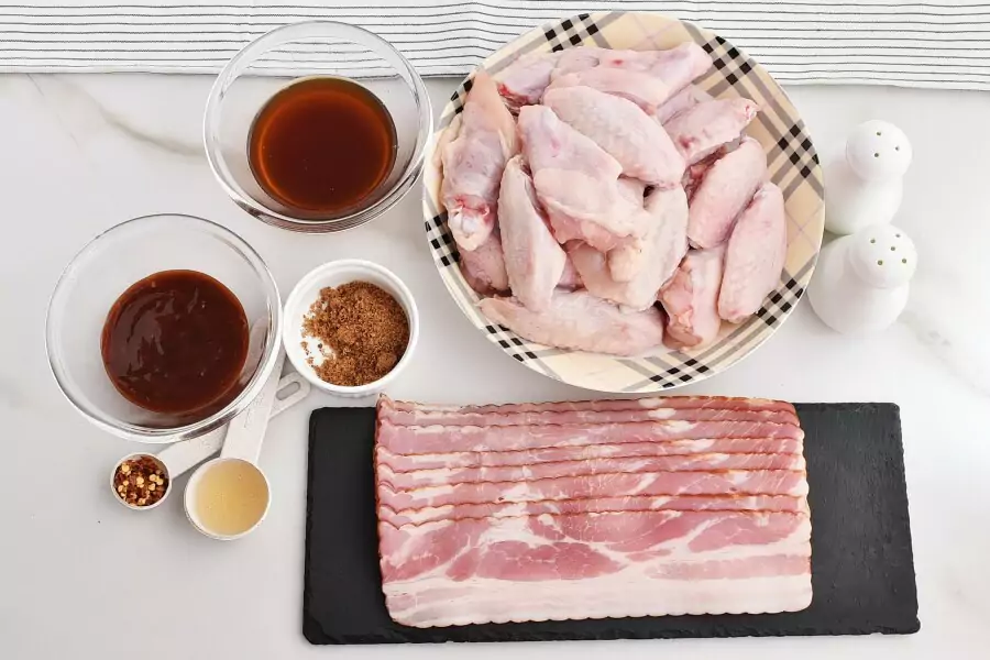 Ingredients for Maple Bacon Wings