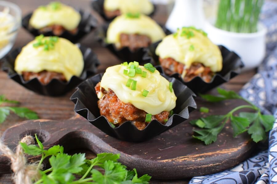 Meatloaf Cupcakes Recipe-How To Make Meatloaf Cupcakes-Delicious Meatloaf Cupcakes