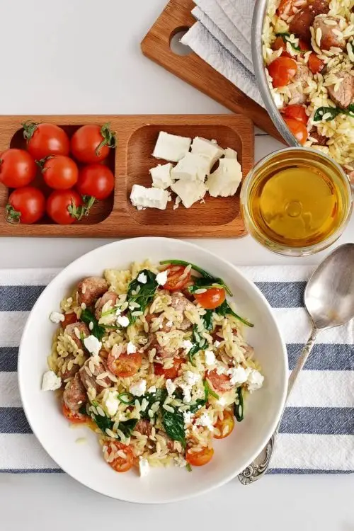 Mediterranean Pork and Orzo