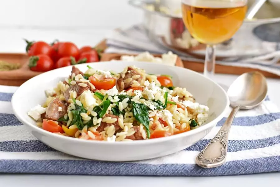 Mediterranean Pork and Orzo