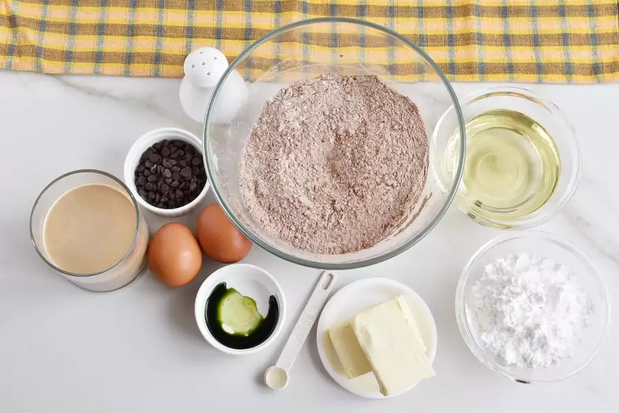Ingredients for Mint Irish Cream Brownies