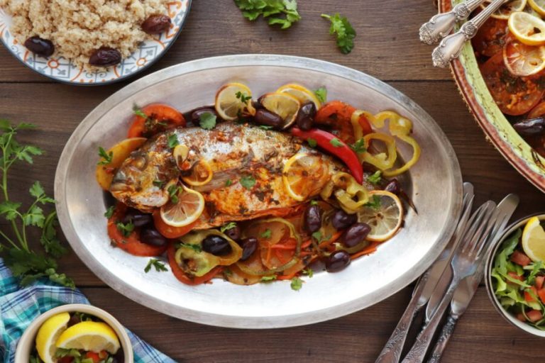 Moroccan Baked Fish Tagine with Vegetables Recipe Cook.me Recipes