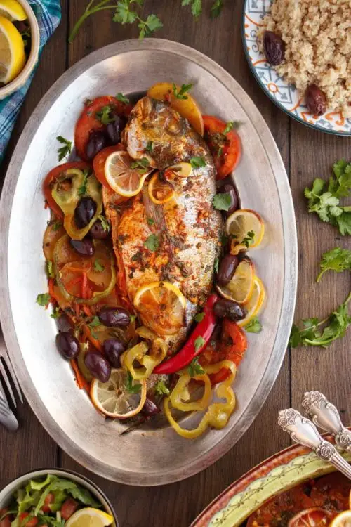 Moroccan Baked Fish Tagine with Vegetables
