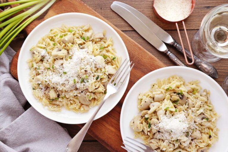 Step 7 - Orzo with Mushrooms, Scallions and Parmesan