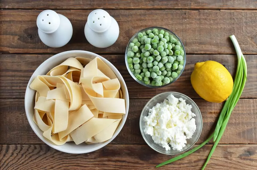 Ingredients for Pea Pesto Pappardelle