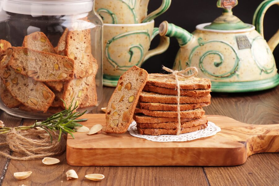 Pistachio, Lemon and Rosemary Biscotti Recipe-Italian Biscotti-Easy Biscotti