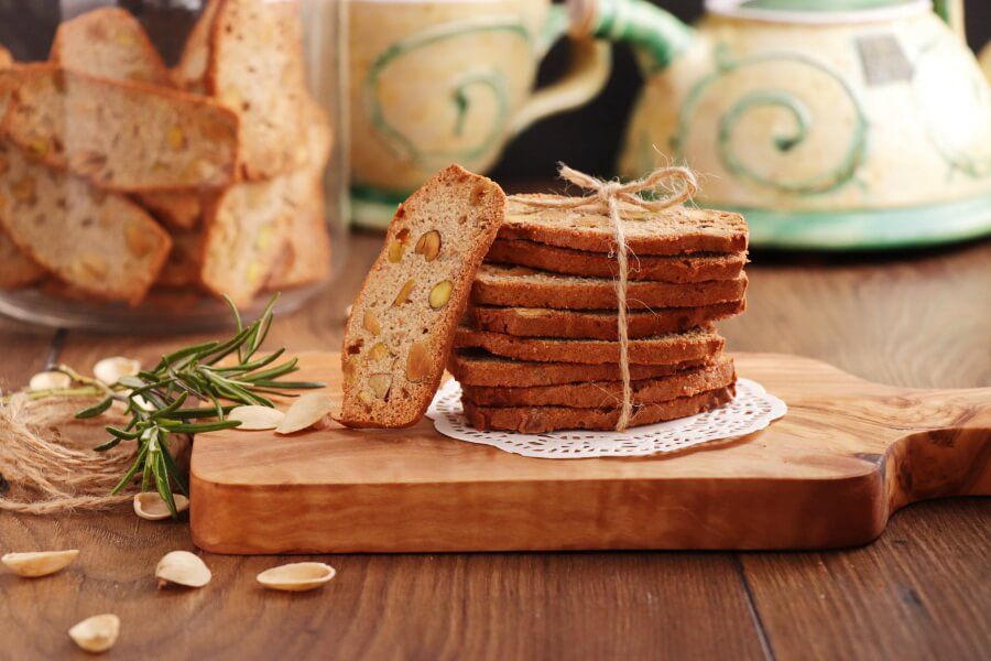 Pistachio, Lemon and Rosemary Biscotti