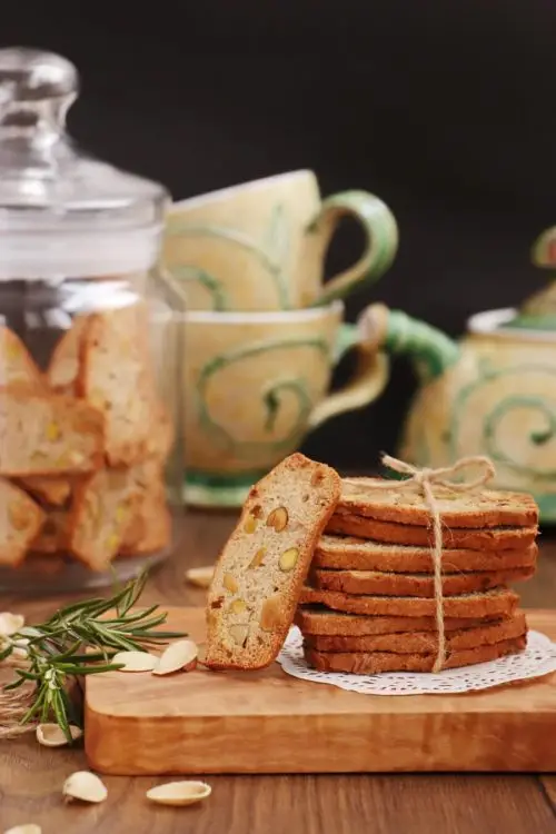 Pistachio, Lemon and Rosemary Biscotti