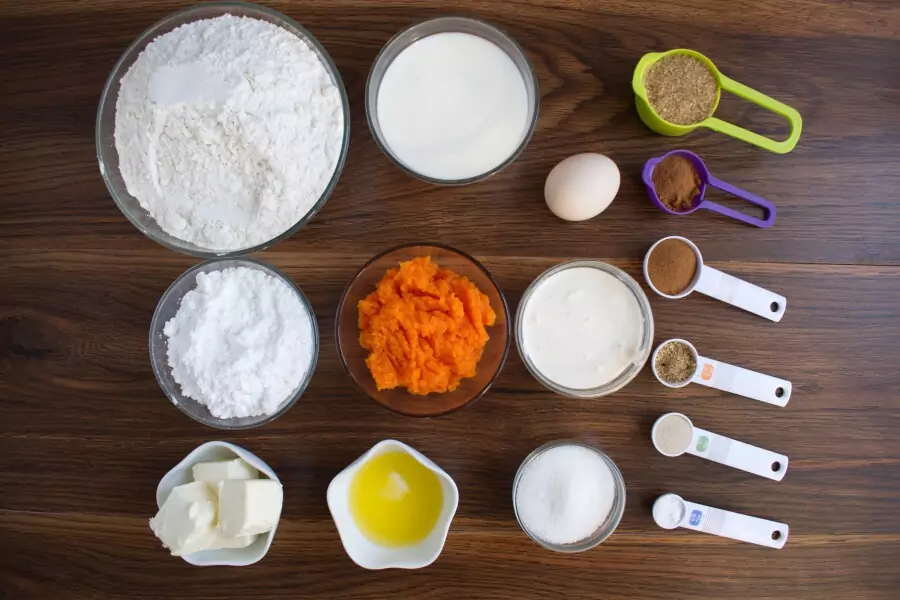Ingredients for Pull-Apart Pumpkin Bread