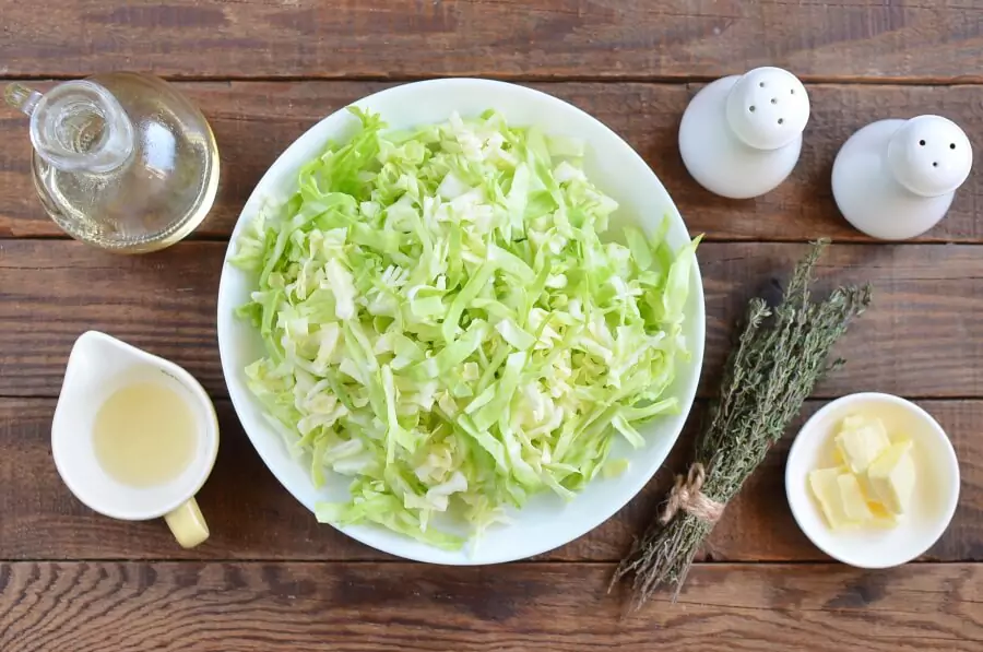 Ingredients for Sautéed Cabbage