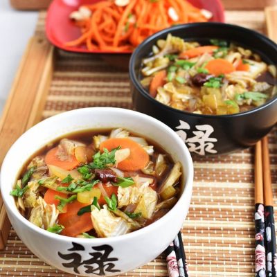Shoyu Cabbage Soup Recipe-Homemade Shoyu Cabbage Soup-Easy Shoyu Cabbage Soup