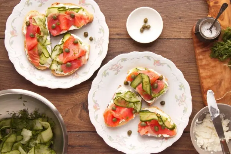 Step 3 - Smoked Salmon, Cucumber, Capers and Soda Bread