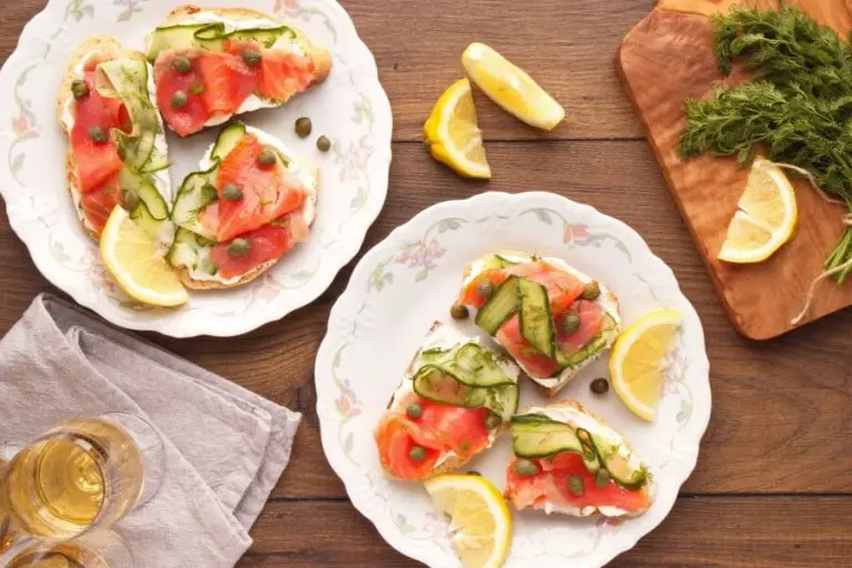 Step 4 - Smoked Salmon, Cucumber, Capers and Soda Bread