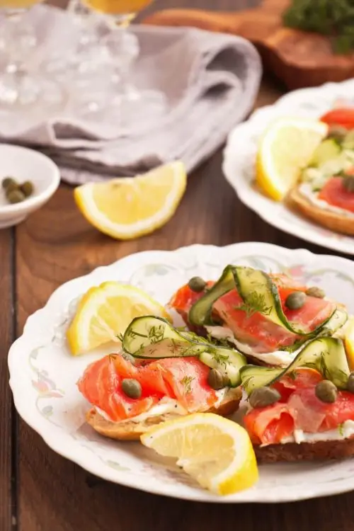 Smoked Salmon, Cucumber, Capers and Soda Bread