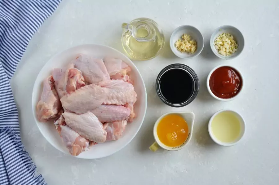 Ingredients for Spicy Asian Chicken Wing Marinade