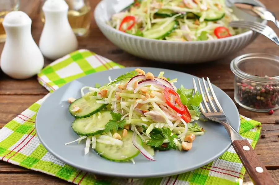Spicy Chicken and Cabbage Salad