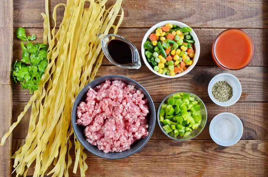 Ingredients for Weeknight Beef Skillet
