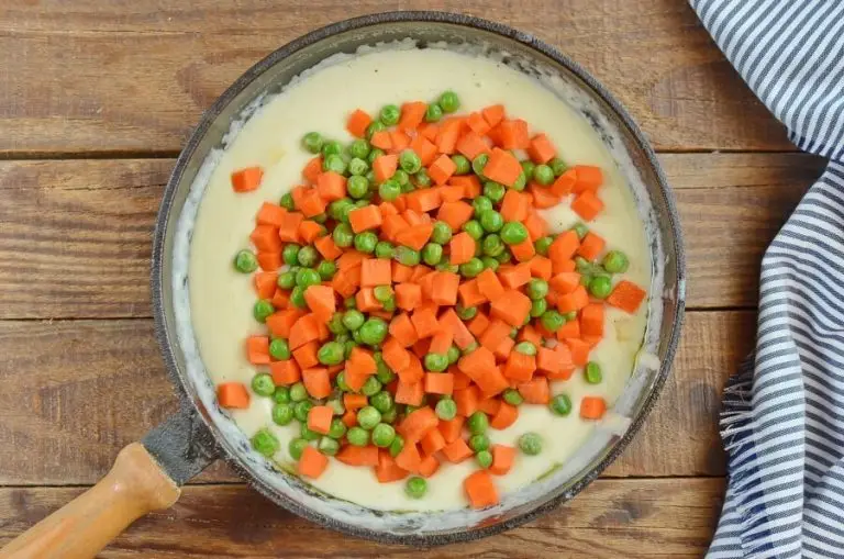 Step 7 - White Cheddar Farfalle with Peas & Carrots