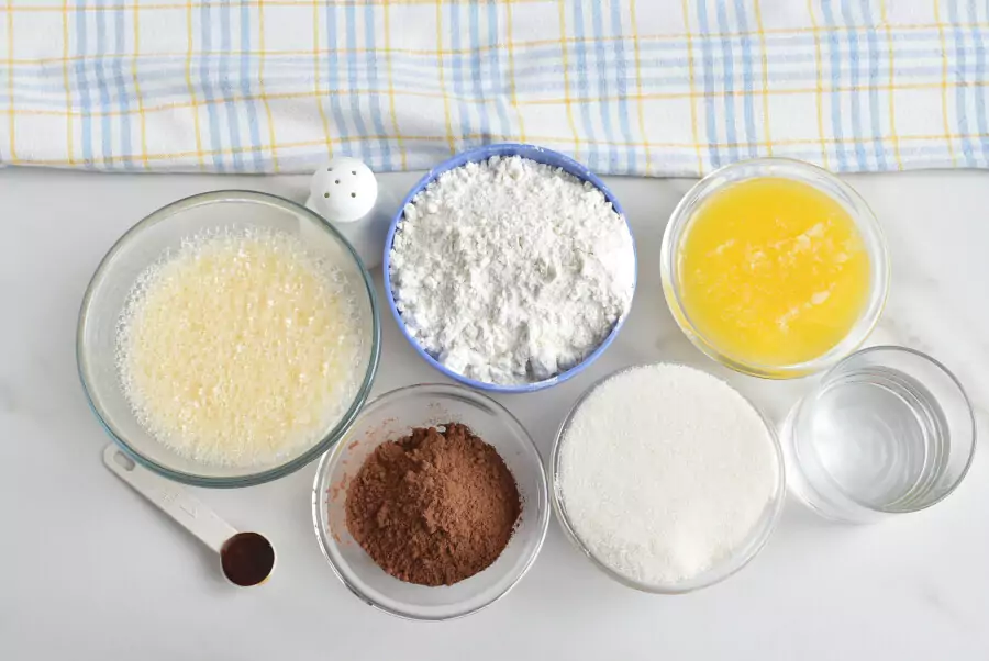 Ingredients for Wonderful Chocolate Waffles