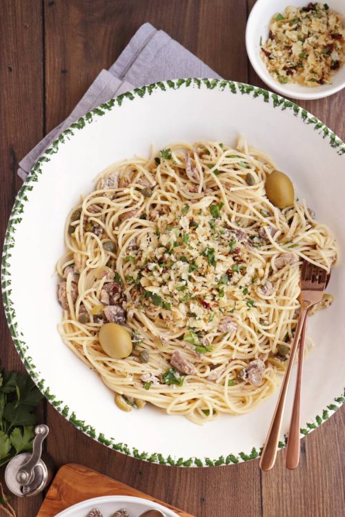 15 Minute Tuna Pasta with Pangrattato
