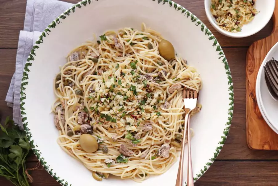 15 Minute Tuna Pasta with Pangrattato