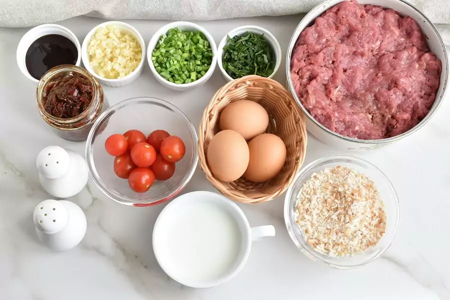 Ingredients for April Fool’s Day Meatloaf “Cake”