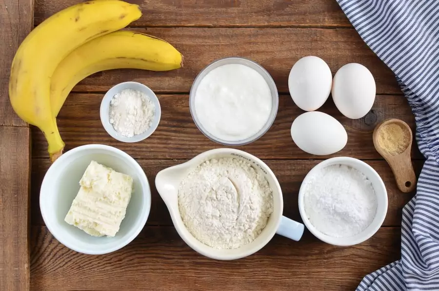 Ingredients for Banana, Coconut & Cardamom Bread