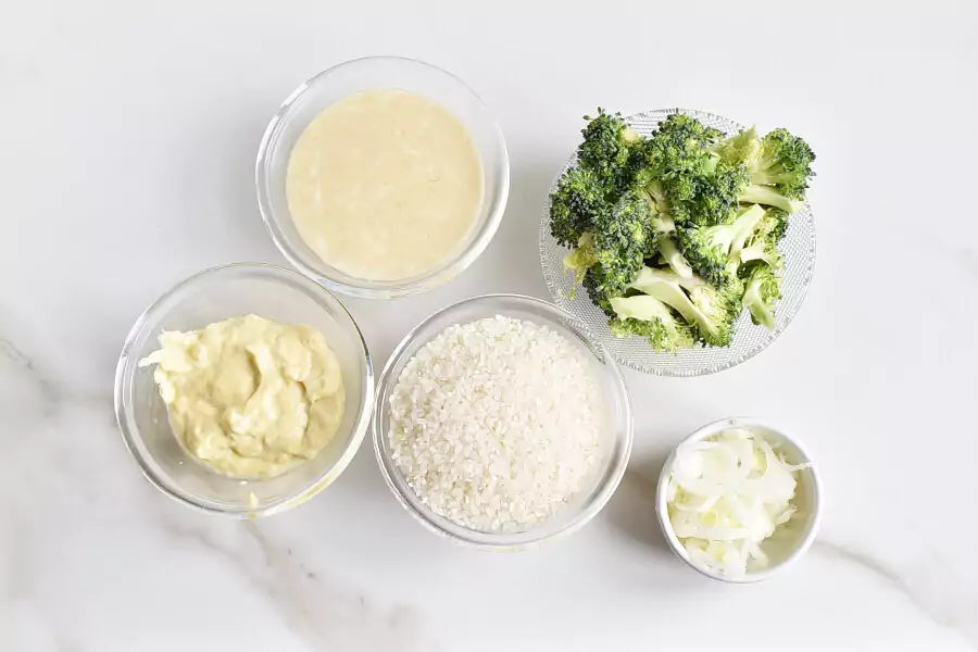 Ingredients for Broccoli and Rice Casserole