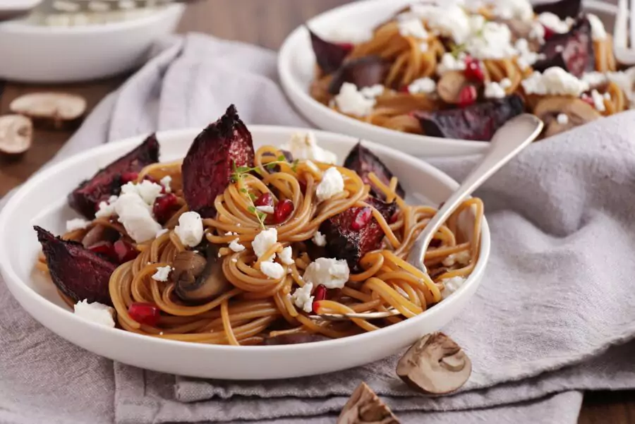 Caramelized Balsamic Goat Cheese Pasta
