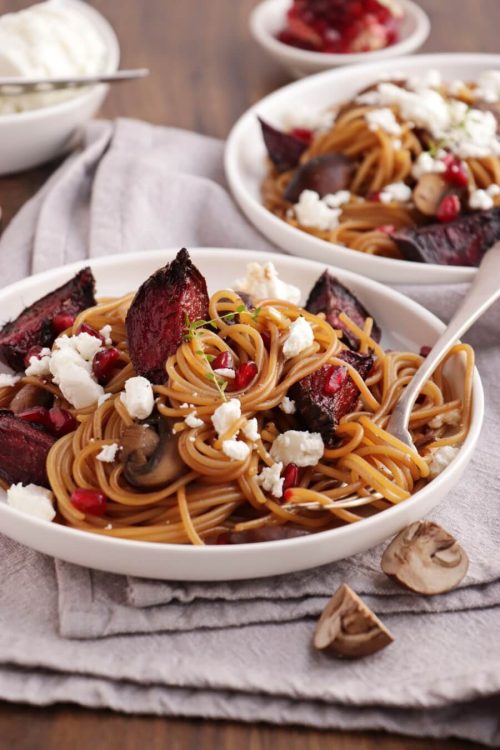Caramelized Balsamic Goat Cheese Pasta