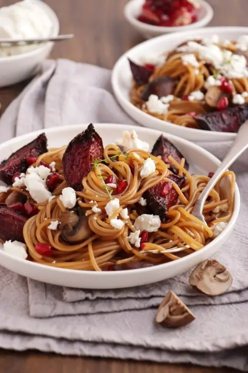 Caramelized Balsamic Goat Cheese Pasta