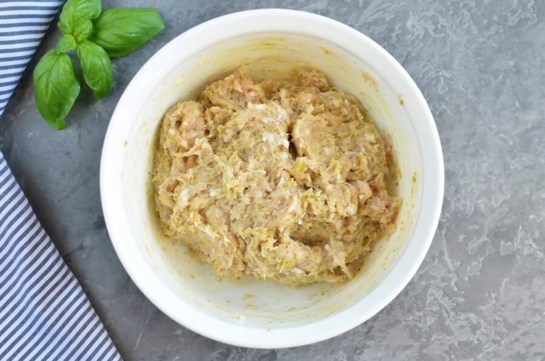 Step 2 - Chicken Pesto Meatballs